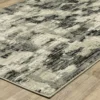 Seaburt Gray & Beige Abstract Area Rug, (6.7' X 9.2')