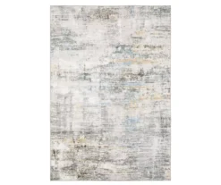 Mykola Beige & Gray Abstract Area Rug, (2' X 8')