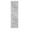 Maleak Gray & Ivory Distressed Geometric Area Rug, (2' X 8')