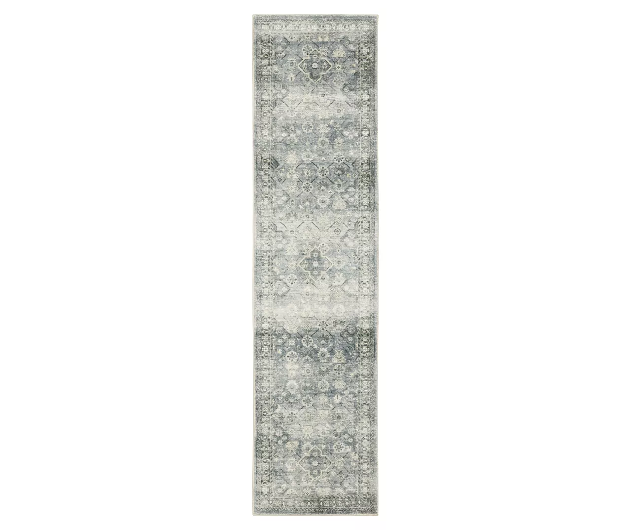Savir Blue & Ivory Floral Lattice Area Rug 1 Savir Blue & Ivory Floral Lattice Area Rug