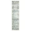 Savadore Gray & Blue Medallion Area Rug, (2' X 8')