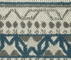 Torlea Beige & Blue Zigzag Border Outdoor Area Rug, (1.1' X 3.9') 5 Torlea Beige & Blue Zigzag Border Outdoor Area Rug, (1.1' X 3.9') -Cuisinart Store 810584650 4