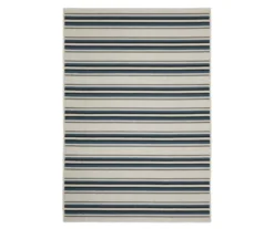 Torie Beige & Blue Stripe Outdoor Area Rug 24 Torie Beige & Blue Stripe Outdoor Area Rug -Cuisinart Store 810584659 2