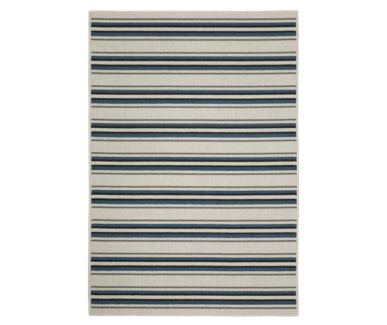 Torie Beige & Blue Stripe Outdoor Area Rug 3 Torie Beige & Blue Stripe Outdoor Area Rug - Image 3