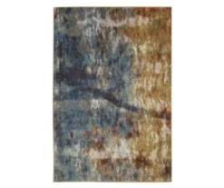 Velimeere Blue & Gold Abstract Area Rug 25 Velimeere Blue & Gold Abstract Area Rug -Cuisinart Store 810584666