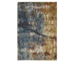 Velimeere Blue & Gold Abstract Area Rug 24 Velimeere Blue & Gold Abstract Area Rug -Cuisinart Store 810584667
