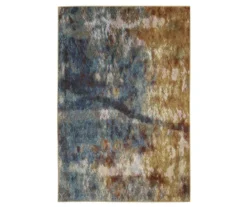 Velimeere Blue & Gold Abstract Area Rug 23 Velimeere Blue & Gold Abstract Area Rug -Cuisinart Store 810584668