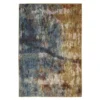 Velimeere Blue & Gold Abstract Area Rug