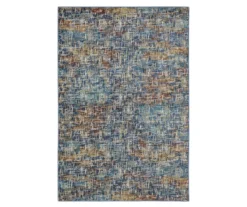 Velin Blue & Brown Abstract Crosshatch Area Rug 24 Velin Blue & Brown Abstract Crosshatch Area Rug -Cuisinart Store 810584673 3