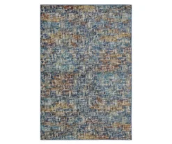 Velin Blue & Brown Abstract Crosshatch Area Rug 23 Velin Blue & Brown Abstract Crosshatch Area Rug -Cuisinart Store 810584674