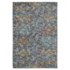 Velin Blue & Brown Abstract Crosshatch Area Rug