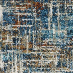 Velin Blue & Brown Abstract Crosshatch Area Rug 28 Velin Blue & Brown Abstract Crosshatch Area Rug -Cuisinart Store 810584677 4