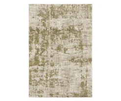 Velimyr Beige & Dark Gold Abstract Area Rug, (2.3' X 7.6')