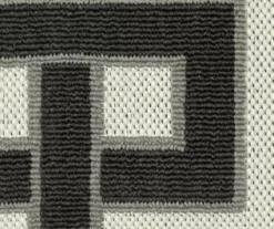 Torbet Beige & Black Loop Border Outdoor Area Rug -Cuisinart Store 810584709 4