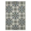 Torance Beige & Blue Linework Medallion Outdoor Area Rug, (1.1' X 3.9')