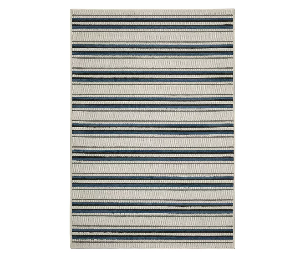 Torie Beige & Blue Stripe Outdoor Area Rug 1 Torie Beige & Blue Stripe Outdoor Area Rug