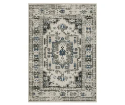 Torgar Beige & Gray Geometric Outdoor Area Rug, (7.1' X 10')