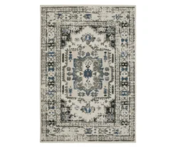 Torgar Beige & Gray Geometric Outdoor Area Rug, (3.3' X 5')