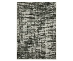 Torell Black & Gray Abstract Crosshatch Outdoor Area Rug, (6.7' X 9.2')