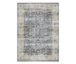Chandler Blue & Brown Floral Area Rug, (2' X 3')