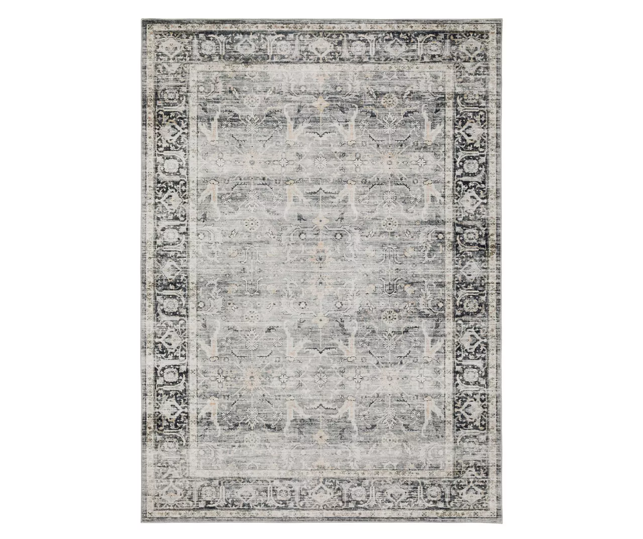 Cherish Charcoal Floral Area Rug, (7.6' X 10') 1 Cherish Charcoal Floral Area Rug, (7.6' X 10')