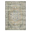Cheyenne Blue & Tan Floral Medallion Area Rug, (5' X 7')