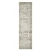 Chalkley Ivory & Green Floral Area Rug, (2' X 8')