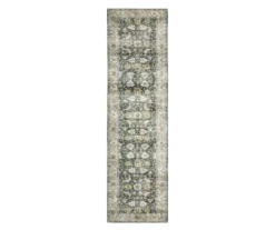 Chairo Blue & Beige Floral Area Rug, (2' X 8')
