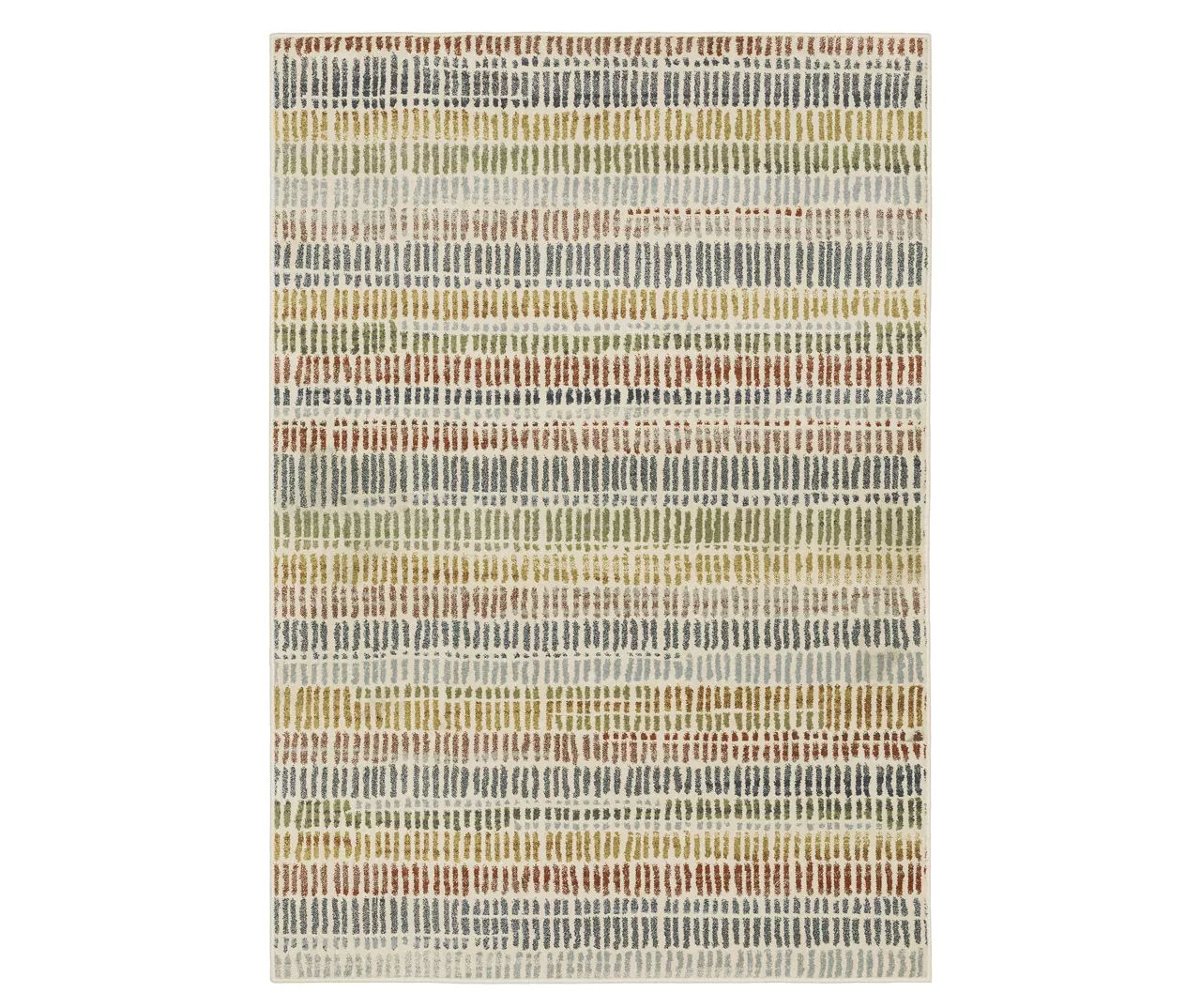 Seymour Ivory & Multi-Color Dash Stripe Area Rug 4 Seymour Ivory & Multi-Color Dash Stripe Area Rug - Image 4