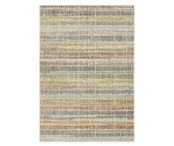 Seymour Ivory & Multi-Color Dash Stripe Area Rug, (5.3' X 7.3')