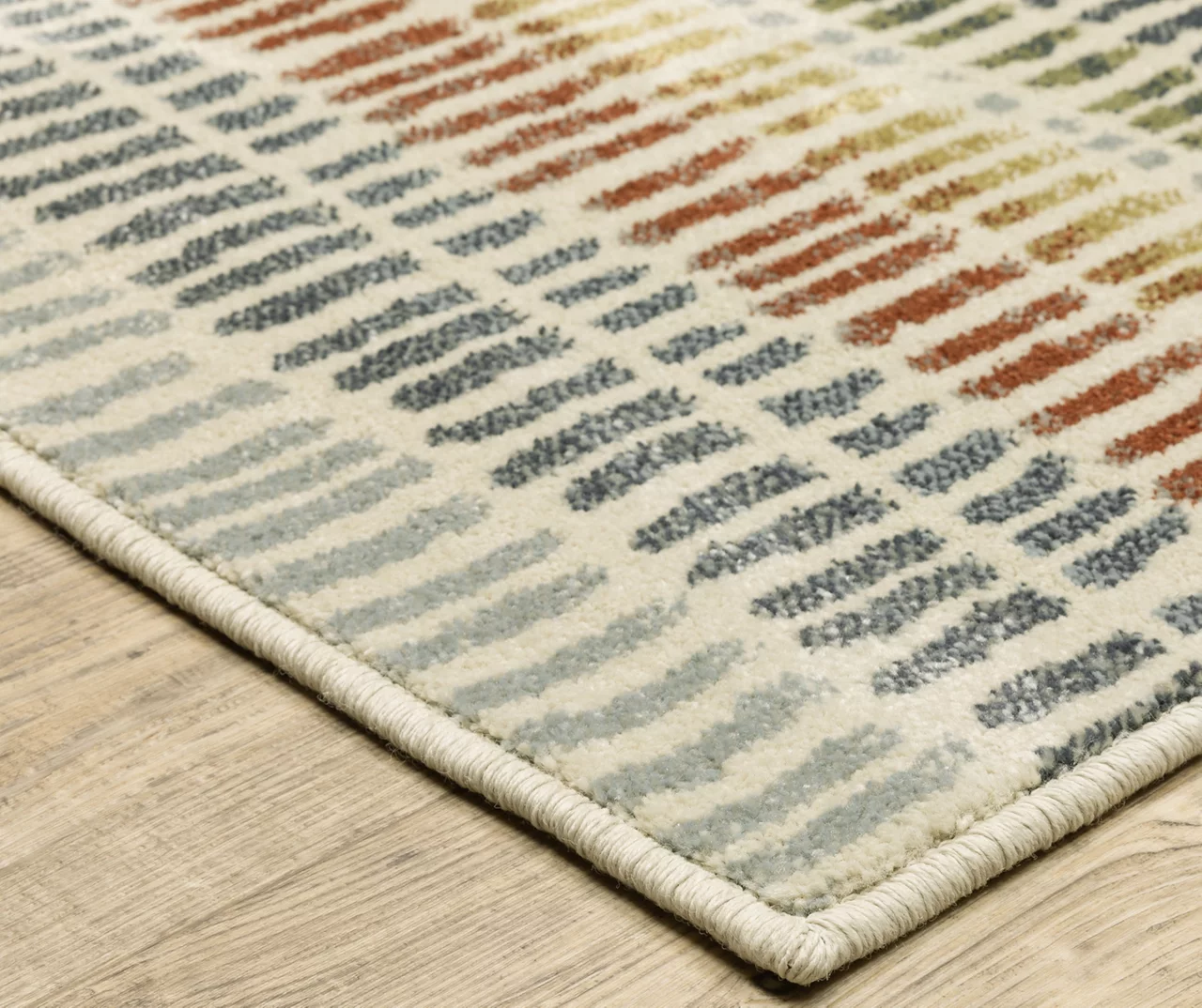 Seymour Ivory & Multi-Color Dash Stripe Area Rug 8 Seymour Ivory & Multi-Color Dash Stripe Area Rug - Image 8