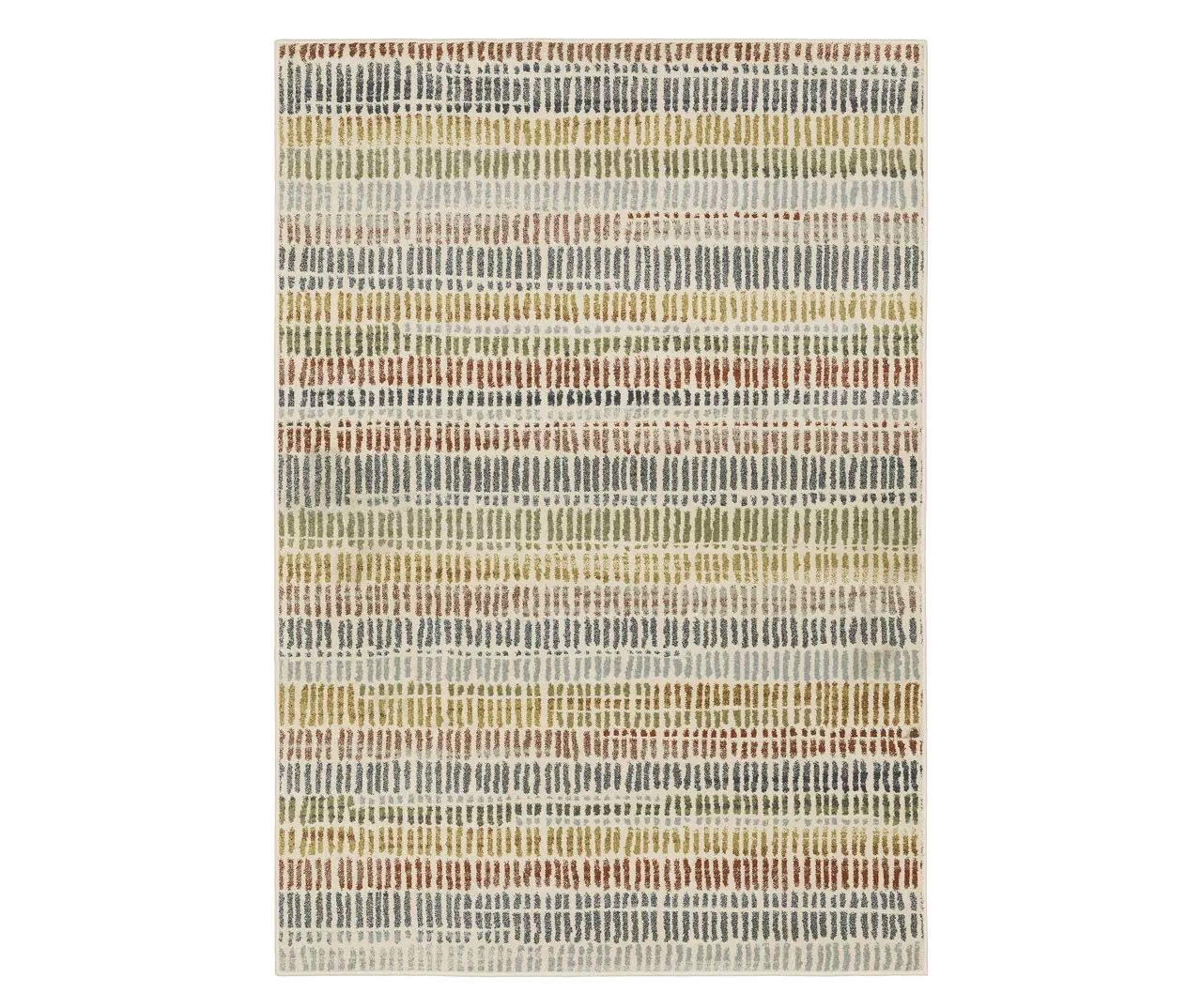 Seymour Ivory & Multi-Color Dash Stripe Area Rug 9 Seymour Ivory & Multi-Color Dash Stripe Area Rug - Image 9