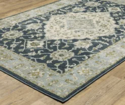 Thornfield Blue & Green Floral Medallion Area Rug, (1.1' X 7.3') -Cuisinart Store 810584875 1