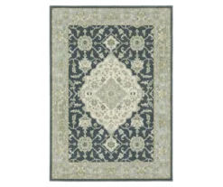 Thornfield Blue & Green Floral Medallion Area Rug, (1.1' X 7.3') -Cuisinart Store 810584875 3