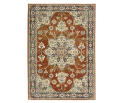 Brimson Rust & Beige Geometric Medallion Area Rug 15 Brimson Rust & Beige Geometric Medallion Area Rug -Cuisinart Store 810584882