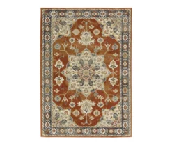 Brimson Rust & Beige Geometric Medallion Area Rug 12 Brimson Rust & Beige Geometric Medallion Area Rug -Cuisinart Store 810584885