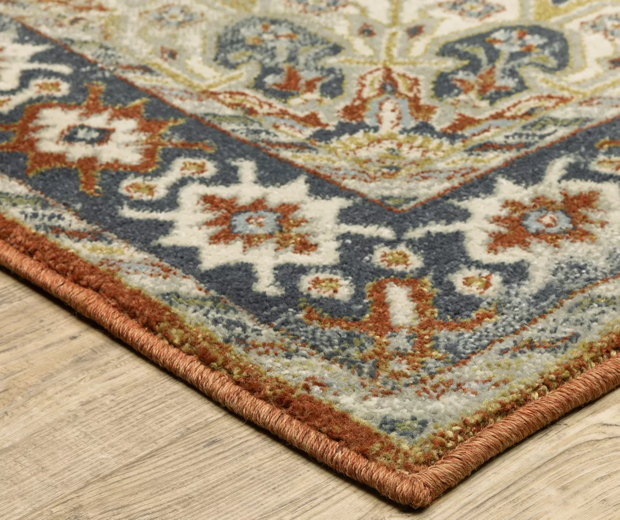 Brimson Rust & Beige Geometric Medallion Area Rug 8 Brimson Rust & Beige Geometric Medallion Area Rug - Image 8