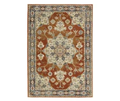 Brimson Rust & Beige Geometric Medallion Area Rug 18 Brimson Rust & Beige Geometric Medallion Area Rug -Cuisinart Store 810584887 3