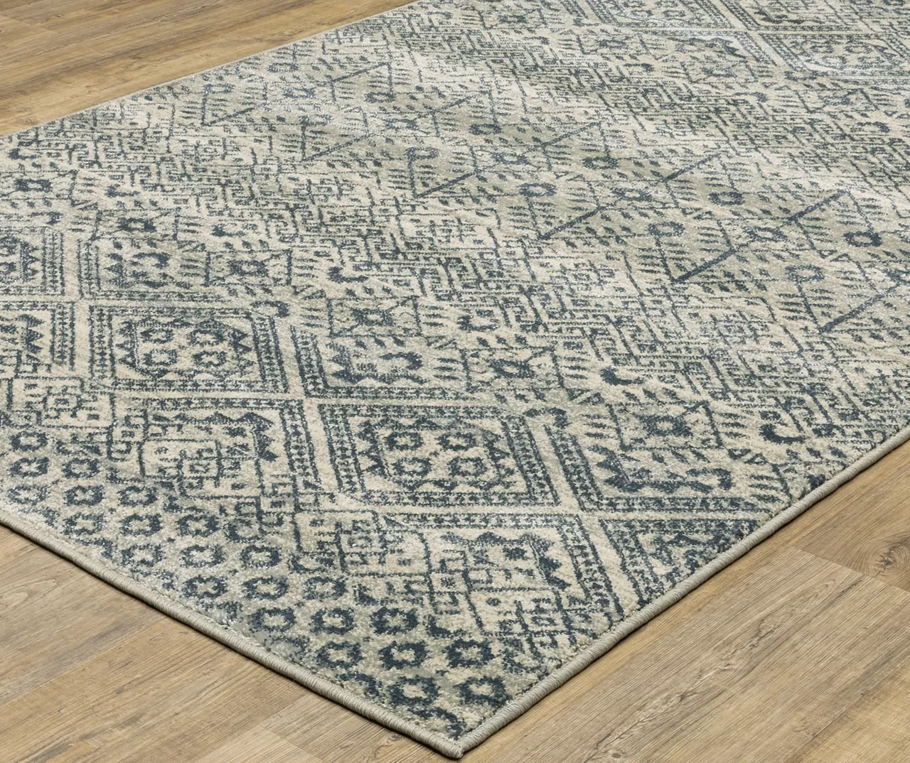 Grandview Blue & Beige Geometric Area Rug, (7.1' X 10') 2 Grandview Blue & Beige Geometric Area Rug, (7.1' X 10') - Image 2
