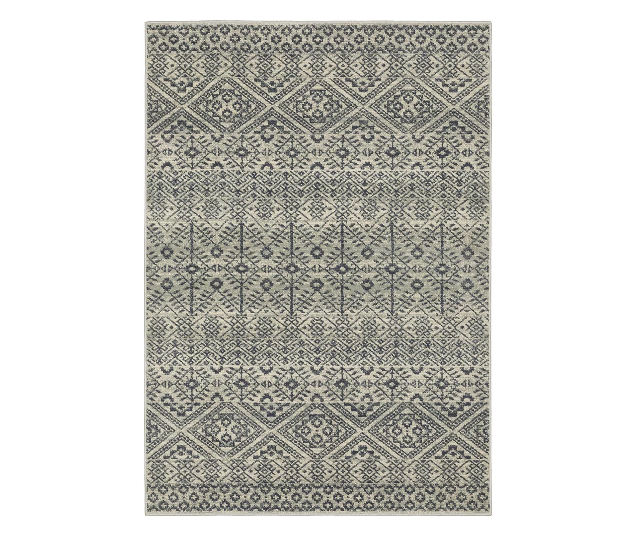 Grandview Blue & Beige Geometric Area Rug, (7.1' X 10') 1 Grandview Blue & Beige Geometric Area Rug, (7.1' X 10')