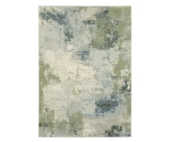 Lawton Blue & Green Abstract Area Rug