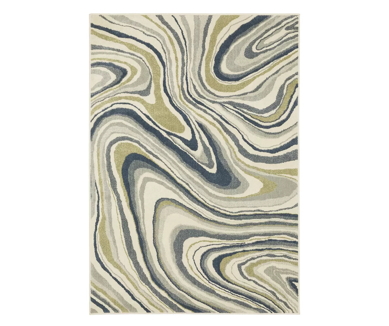 Goodman Ivory & Navy Swirl Area Rug, (6.7' X 9.2') 1 Goodman Ivory & Navy Swirl Area Rug, (6.7' X 9.2')