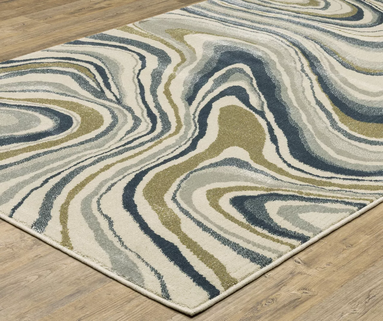 Goodman Ivory & Navy Swirl Area Rug 7 Goodman Ivory & Navy Swirl Area Rug - Image 7