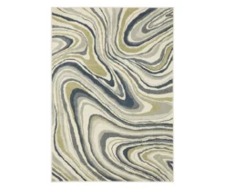 Goodman Ivory & Navy Swirl Area Rug
