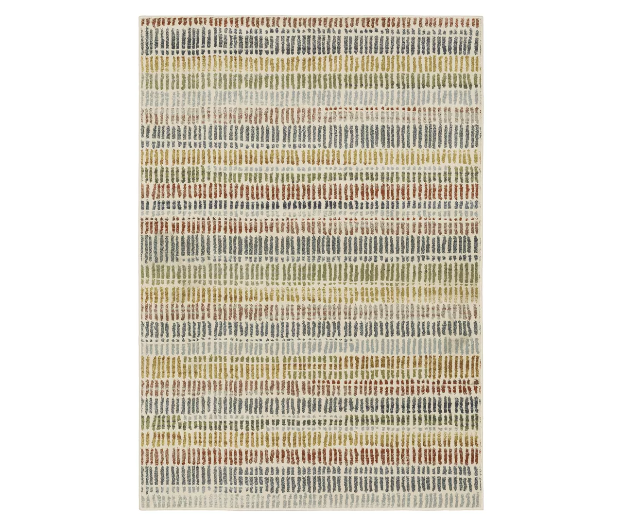 Seymour Ivory & Multi-Color Dash Stripe Area Rug 6 Seymour Ivory & Multi-Color Dash Stripe Area Rug - Image 6