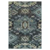 Linas Navy & Blue Geometric Area Rug, (1.1' X 3')