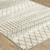 Georgeanna Ivory Geometric Block Area Rug, (1.1' X 7.6')