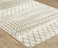 Georgeanna Ivory Geometric Block Area Rug, (1.1' X 7.6')