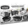 Diamond Hammered Non-Stick Aluminum 10-Piece Cookware Set