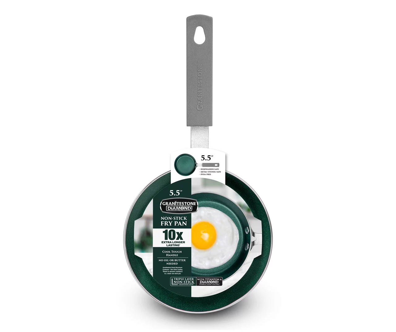 Diamond Green 5.5" Non-Stick Aluminum Fry Pan 1 Diamond Green 5.5" Non-Stick Aluminum Fry Pan
